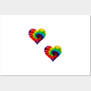 Tie Die Hearts Posters and Art